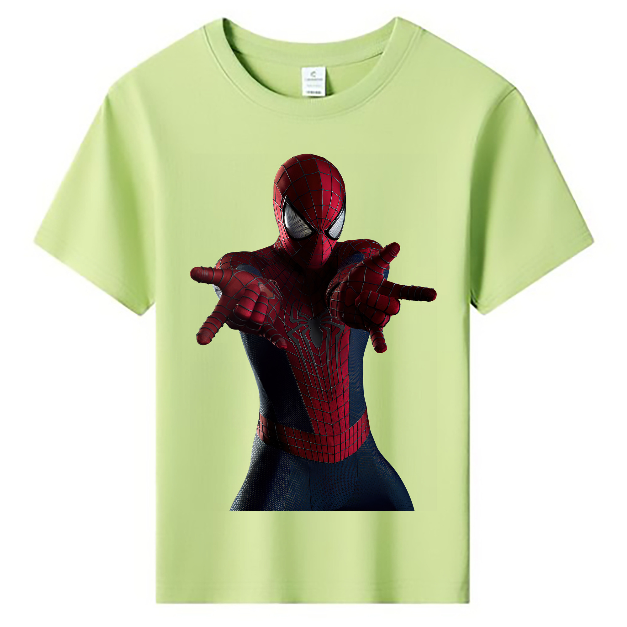 （画像用） Spider Man スパイダーマン 綿100％キッズTシャツ（フロントプリント）